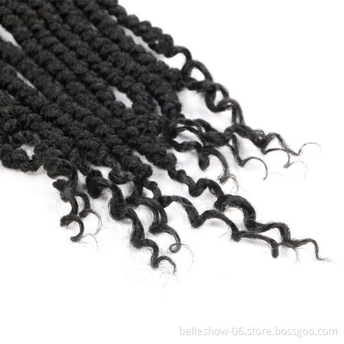 Hot sell 12inch 12stands curly end loop crochet senegalese twist type of hair